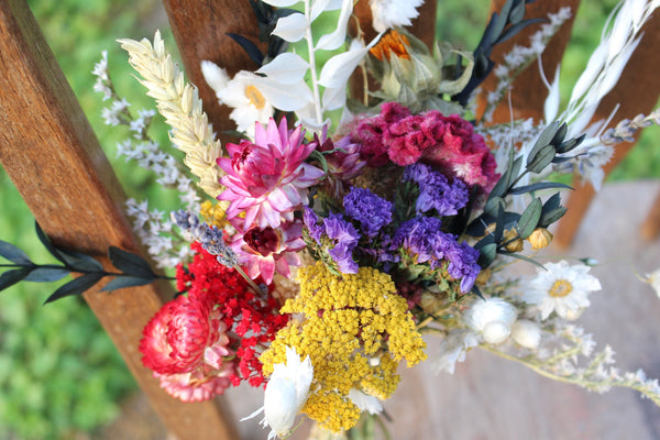 Vibrant Dried Flower Bouquet/ Bridal Bouquet/ Bridesmaid Bouquet