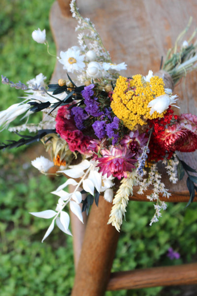 Vibrant Dried Flower Bouquet/ Bridal Bouquet/ Bridesmaid Bouquet
