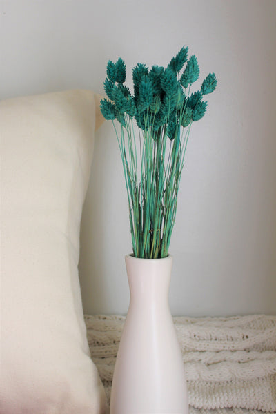 Turquoise Dried Phalaris,Fall Flowers,Textured Bunny Tails,Phalaris Grass Tails,Canary Grass,Home Decor,