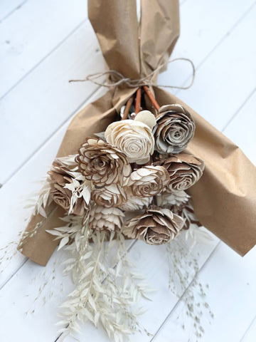 Wood Flowers, Sola wood flowers, 5th anniversary gift, Eco flowers, Sola bouquet, Gift Bouquet, Rustic flowers