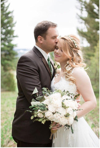 Greenery Sola Wedding Bouquet, Sola Flower Bouquet, Sola Flower Centerpiece