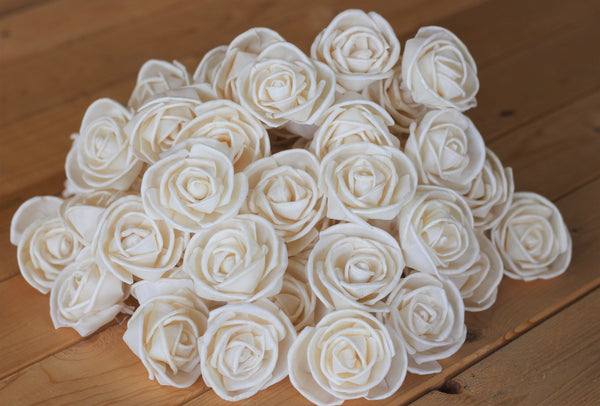 Wholesale /Bulk Sola Wood Premium Roses 2.5" ( 50 count )