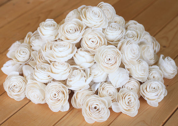 Wholesale/Bulk Sola Wood English Roses (50 Count)