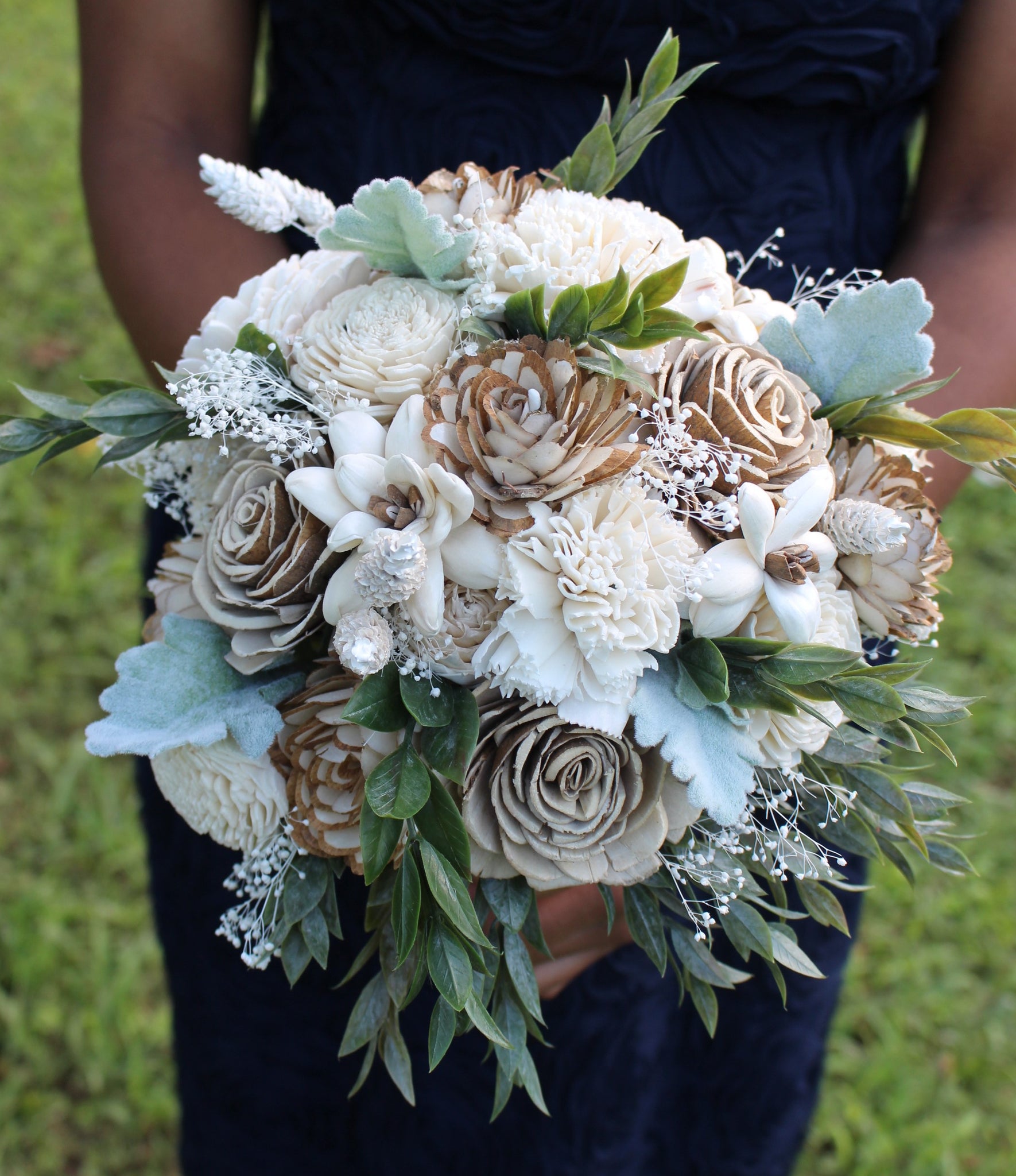 Serenity Sola Wood Flower Bouquet with Exposed Wood Accents